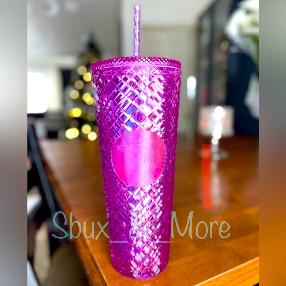 💕Starbucks 2023 Pink Taffy jeweled 24oz tumbler💕